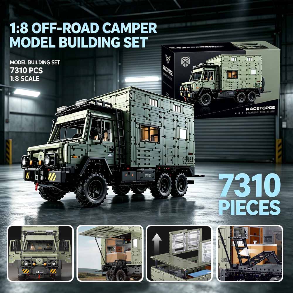 Heavy Equipment Vehicles - MOC 1:8 Scale 6x6 Offroad Unimog