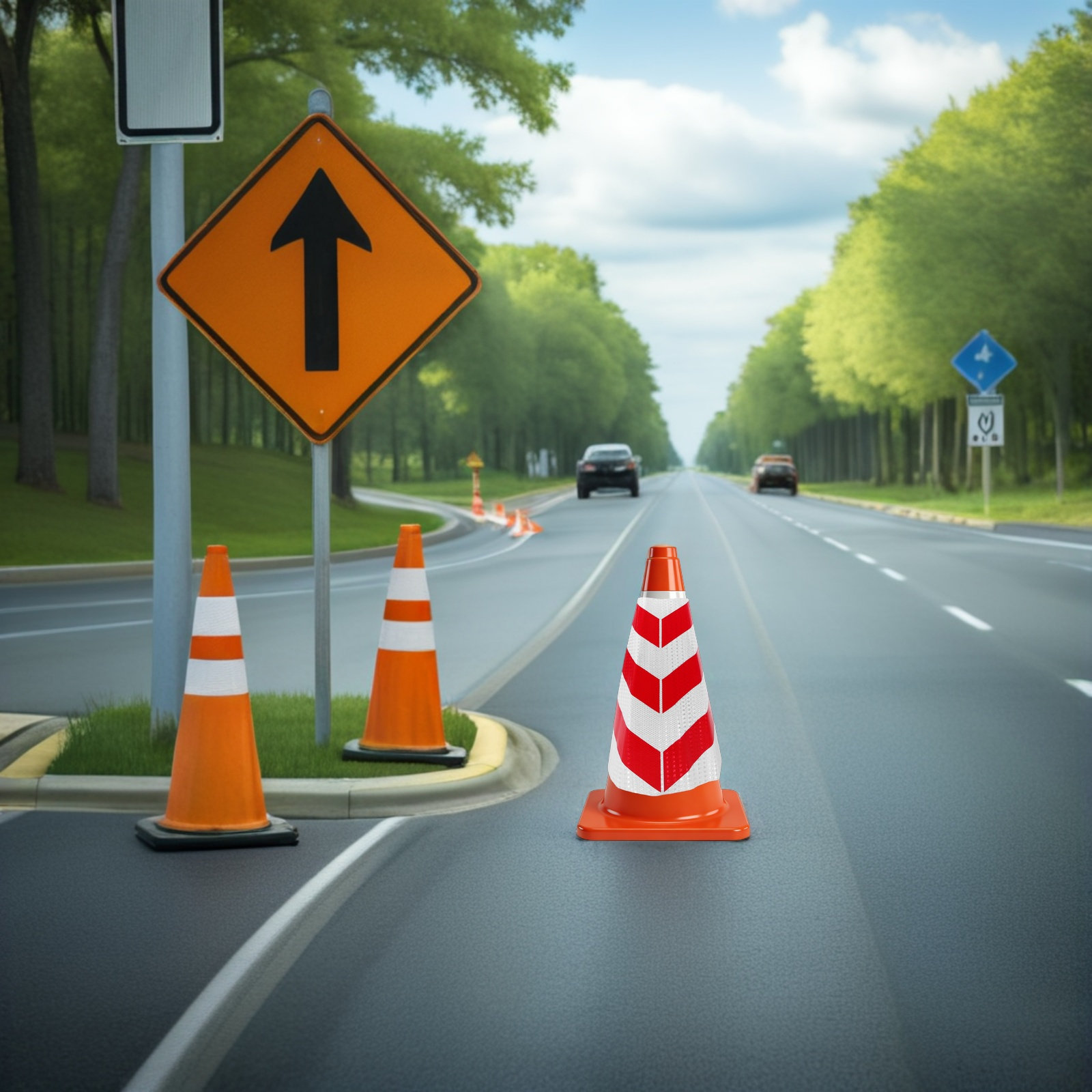 Road Traffic Cone - 6Pcs Traffic Cone Reflective Sleeves High
