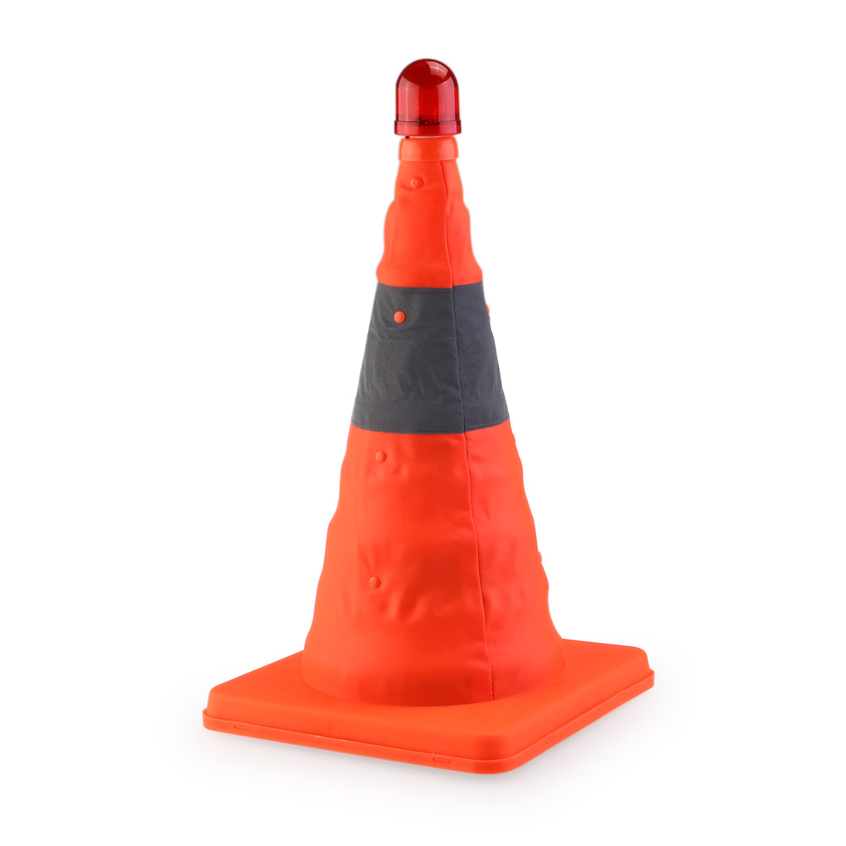 Road Traffic Cone - Reflective Red Folding Traffic Cone 45Cm