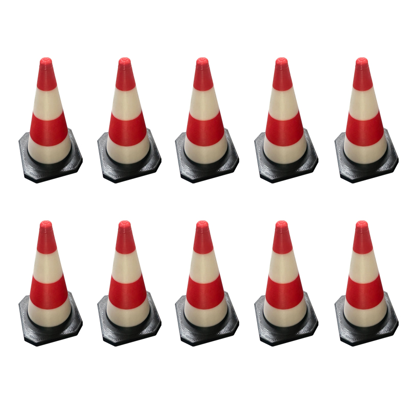 Road Traffic Cone - 70mm Height Miniature Traffic Cone Model