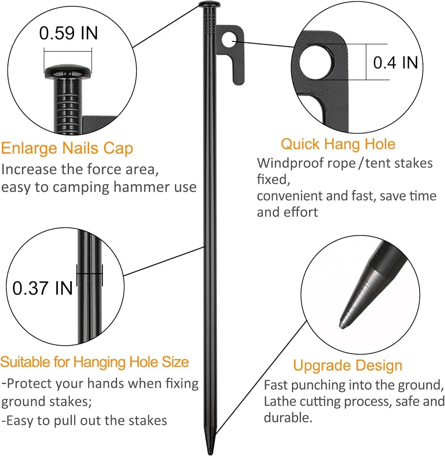 15/20/30cm Duty Heavy Tent Peg - Heavy Equipment Attachments review and price